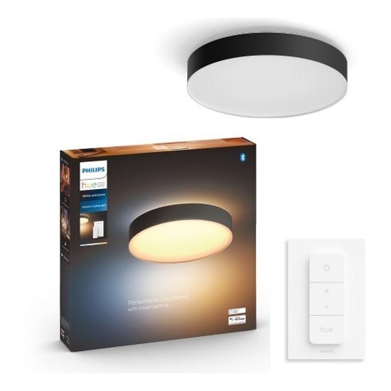Philips - Hue LED himmennettävä kattovalaisin LED/33,5W/230V 2200-6500K halkaisija 425 mm musta + kaukosäädin