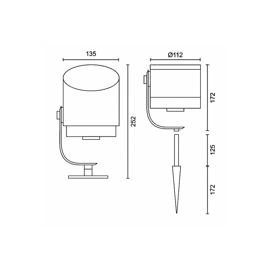 Philips - Hue LILY LED/15W/230V IP65 säädettävä ulkovalaisin RGB-LEDillä