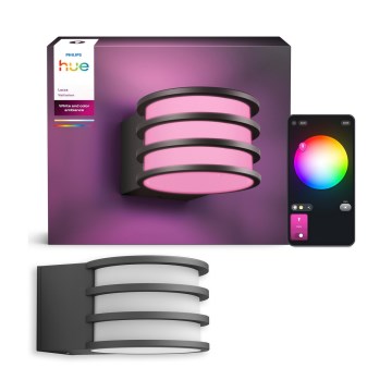 Philips Hue LUCCA RGB-LED himmennettävä ulkoseinävalaisin 1xE27/8,1W/230V 1000-20000K IP44