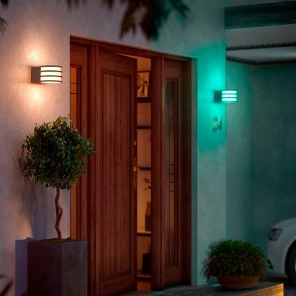 Philips Hue LUCCA RGB-LED himmennettävä ulkoseinävalaisin 1xE27/8,1W/230V 1000-20000K IP44