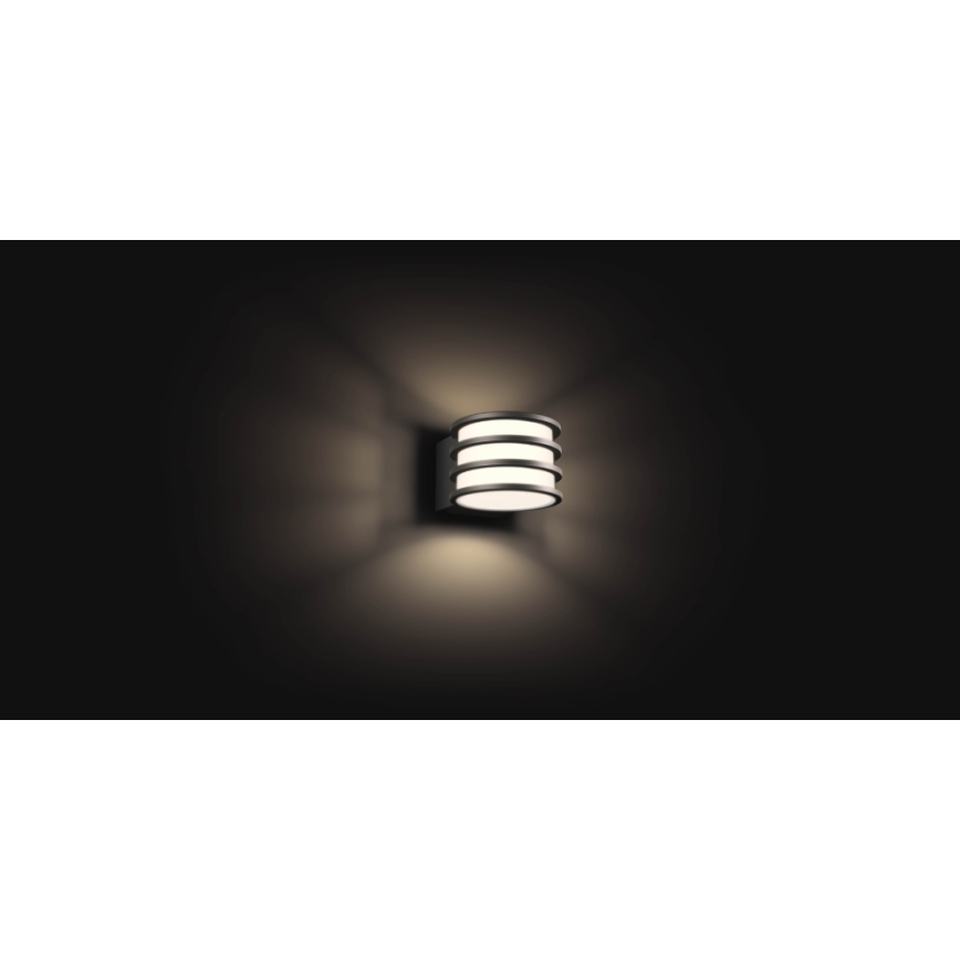 Philips Hue LUCCA RGB-LED himmennettävä ulkoseinävalaisin 1xE27/8,1W/230V 1000-20000K IP44