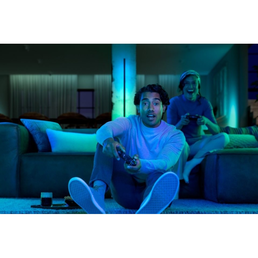 Philips - LED RGBW himmennettävä lattiavalaisin Hue SIGNE LED/29W/230V 2000-6500K musta