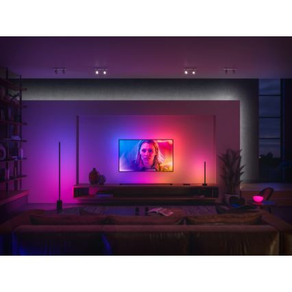 Philips - LED RGBW himmennettävä lattiavalaisin Hue SIGNE LED/29W/230V 2000-6500K musta
