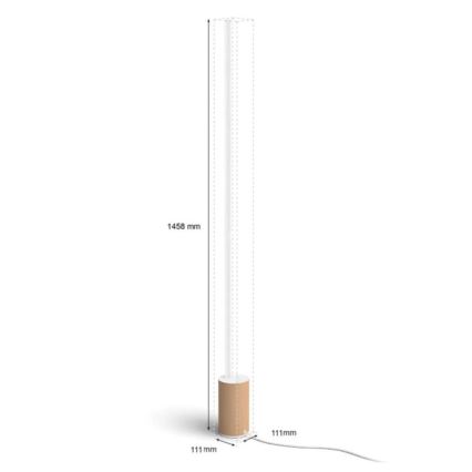 Philips - LED RGBW himmennettävä lattiavalaisin Hue SIGNE LED/29W/230V 2000-6500K beige