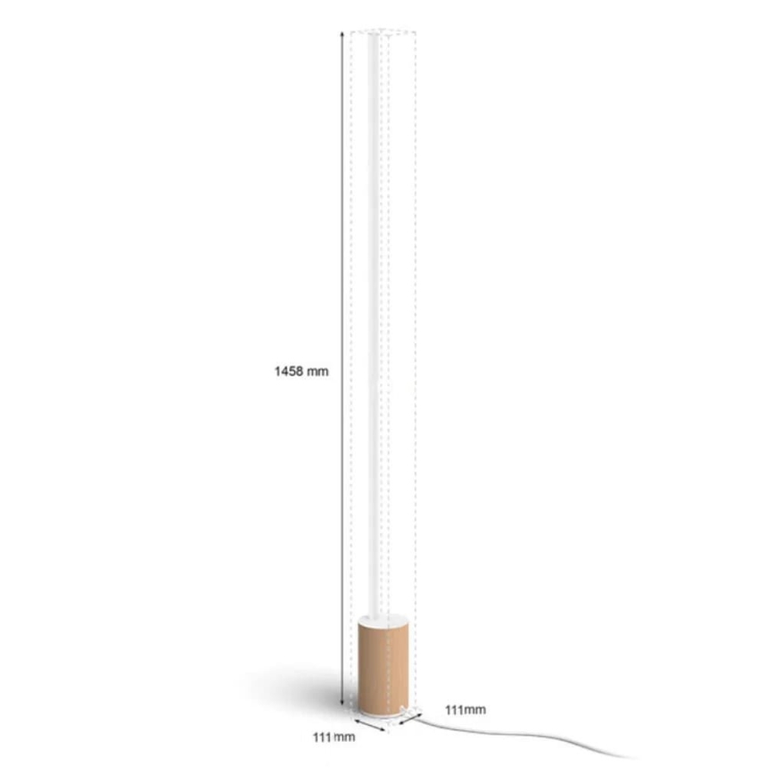 Philips - LED RGBW himmennettävä lattiavalaisin Hue SIGNE LED/29W/230V 2000-6500K beige