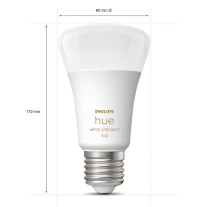 Perussarja Philips Hue White Ambiance 3xE27/11W 2200-6500K + yhdistyslaite ja kaukosäädin