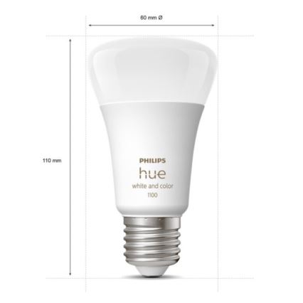 Aloituspaketti Philips Hue WHITE AND COLOR AMBIANCE 3xE27/9W 2000–6500K + Hue Bridge ja himmenninkytkin