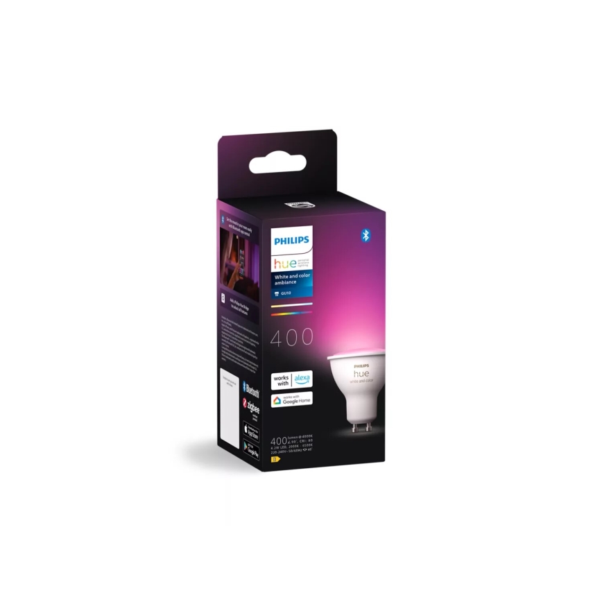 LED RGBW himmennettävä lamppu Philips Hue White And Color Ambiance GU10/4,2W/230V 2000-6500K