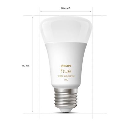 Peruspakkaus Philips Hue WHITE AMBIANCE 2xE27/8W/230V + Hue Bridge ja dimmer-kytkin