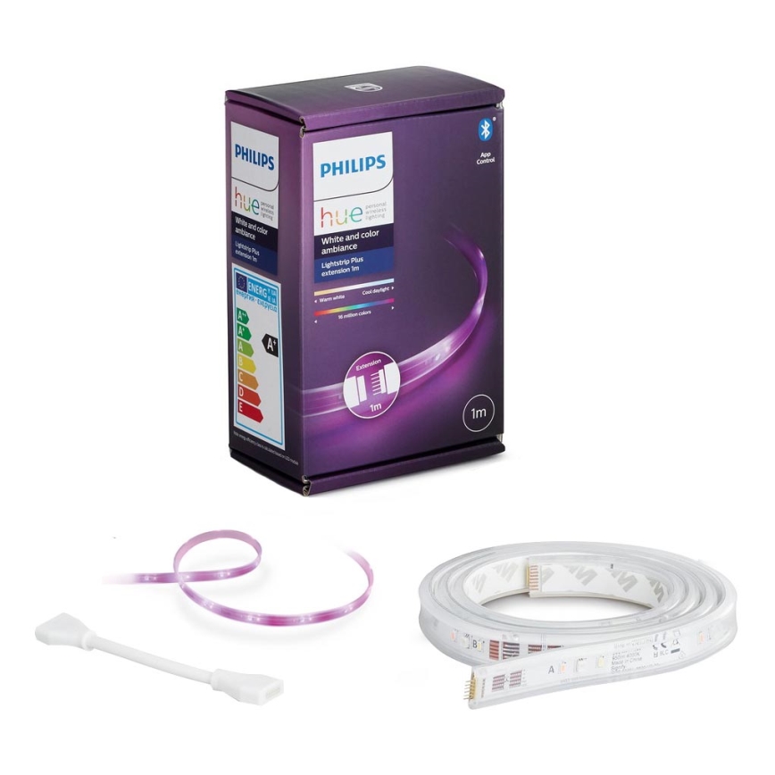 Philips Hue WHITE AND COLOR AMBIANCE 1 m himmennettävä LED-RGBW-valonauha, 11 W, 12 V