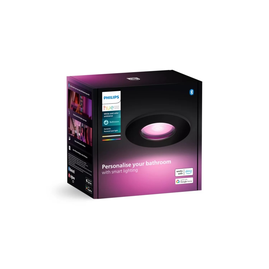 Philips - LED RGBW himmennettävä kylpyhuoneen alasvalaisin Hue XAMENTO 1xGU10/4,2W/230V 2000-6500K IP44