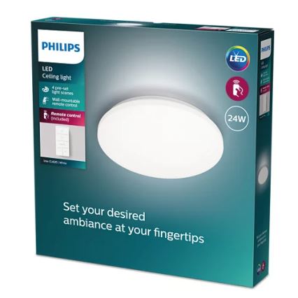 Philips - LED himmennettävä kattovalaisin LED/24W/230V 2700-6500K + kaukosäädin