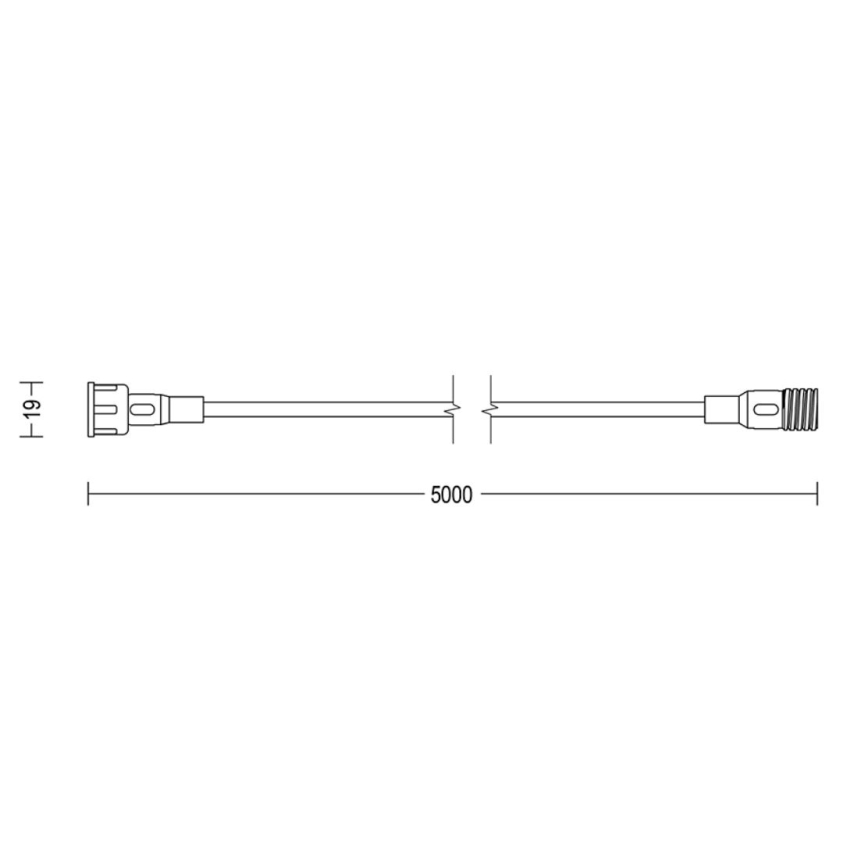 Philips - Jatkojohto ulkokäyttöön 5m IP67