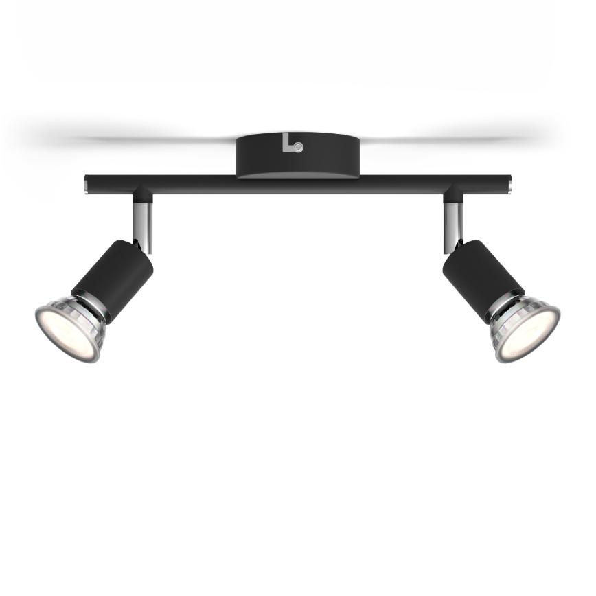 Philips - Kohdevalo 2xGU10/50W/230V musta