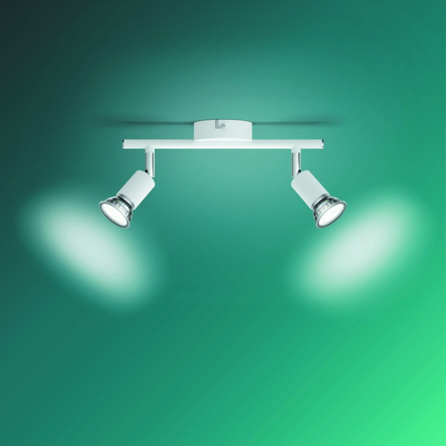Philips - Kohdevalo 2xGU10/50W/230V valkoinen