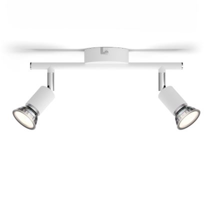 Philips - Kohdevalo 2xGU10/50W/230V valkoinen