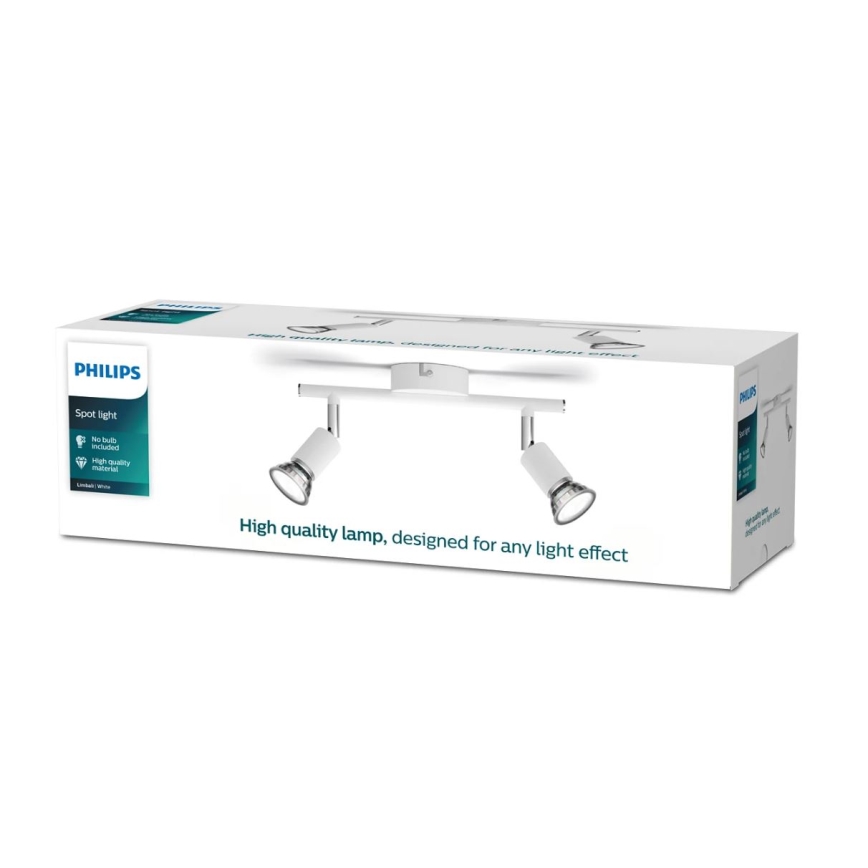 Philips - Kohdevalo 2xGU10/50W/230V valkoinen