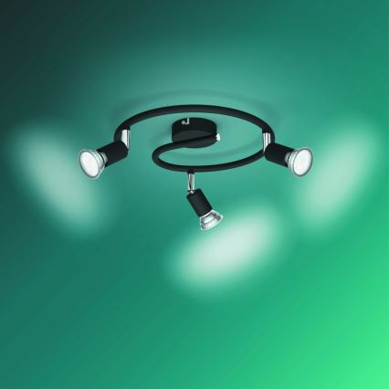 Philips - Kohdevalo 3xGU10/50W/230V musta