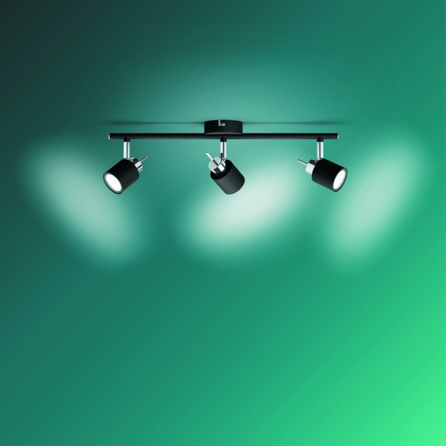 Philips - Kohdevalo 3xGU10/35W/230V musta