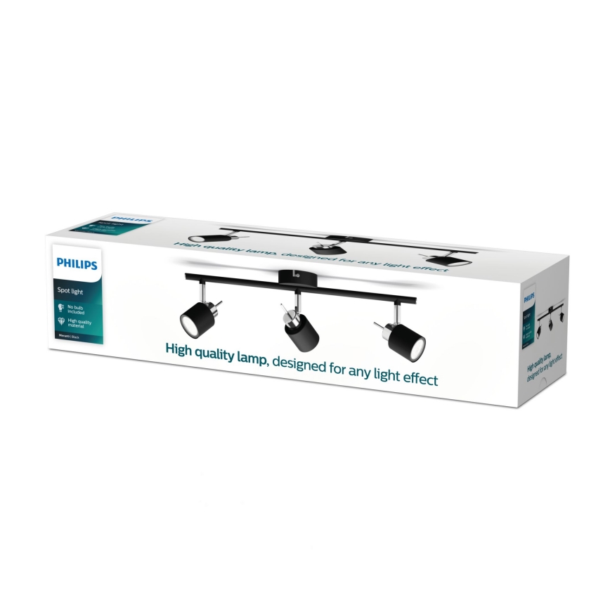 Philips - Kohdevalo 3xGU10/35W/230V musta