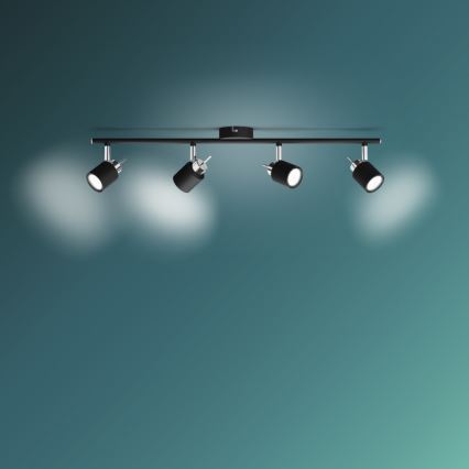 Philips - Kohdevalo 4xGU10/35W/230V musta