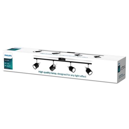 Philips - Kohdevalo 4xGU10/35W/230V musta