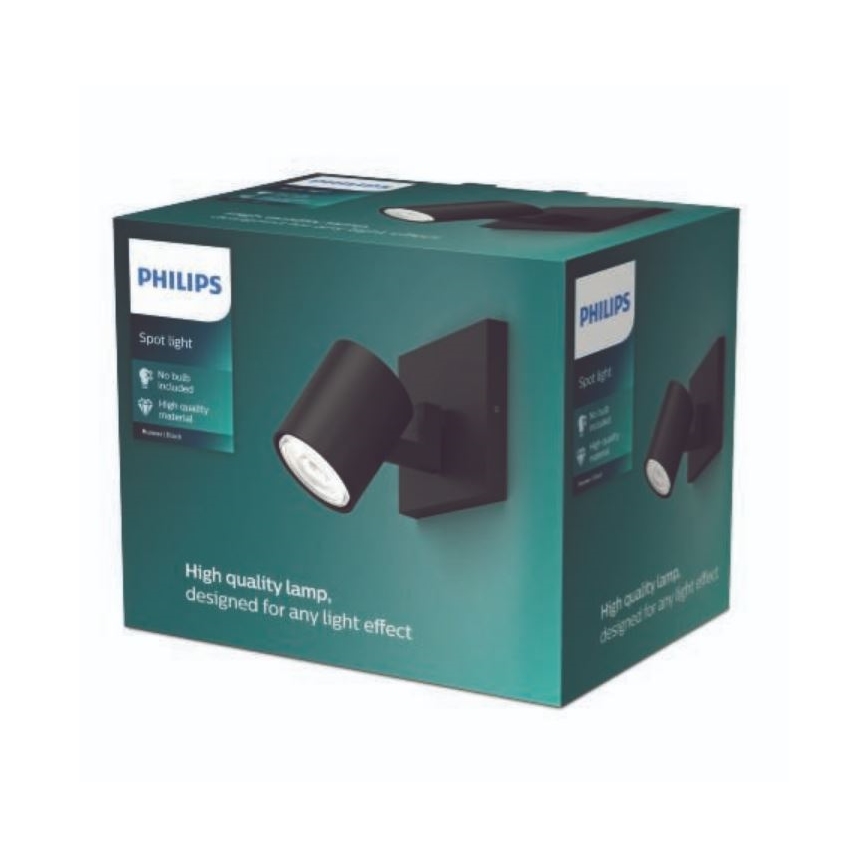 Philips - Kohdevalo RUNNER 1xGU10/20W/230V musta
