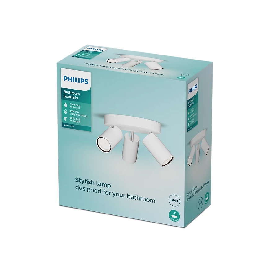 Philips - Kylpyhuoneen kohdevalo IDRIS 3xGU10/5W/230V IP44 valkoinen