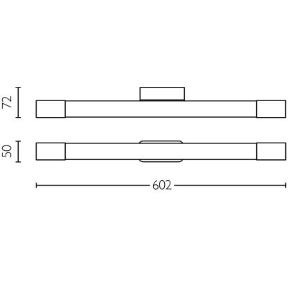 Philips - Kylpyhuoneen peilivalo ROVER LED/10W/230V IP44 messinki