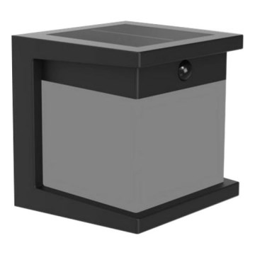 Philips - LED-aurinkokäyttöinen seinävalaisin anturilla DIARA LED/3,8W/3,7V 800 mAh 2700K IP44 musta