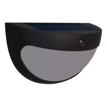 Philips - LED-aurinkokennolla toimiva seinävalaisin anturilla SWYN LED/3,8W/3,7V 800 mAh 2700K IP44 musta
