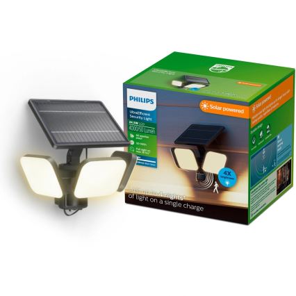 Philips - LED-aurinkokäyttöinen seinävalaisin sensorilla ZYREN LED/24,5W/3,7V 2600 mAh 3000K IP65