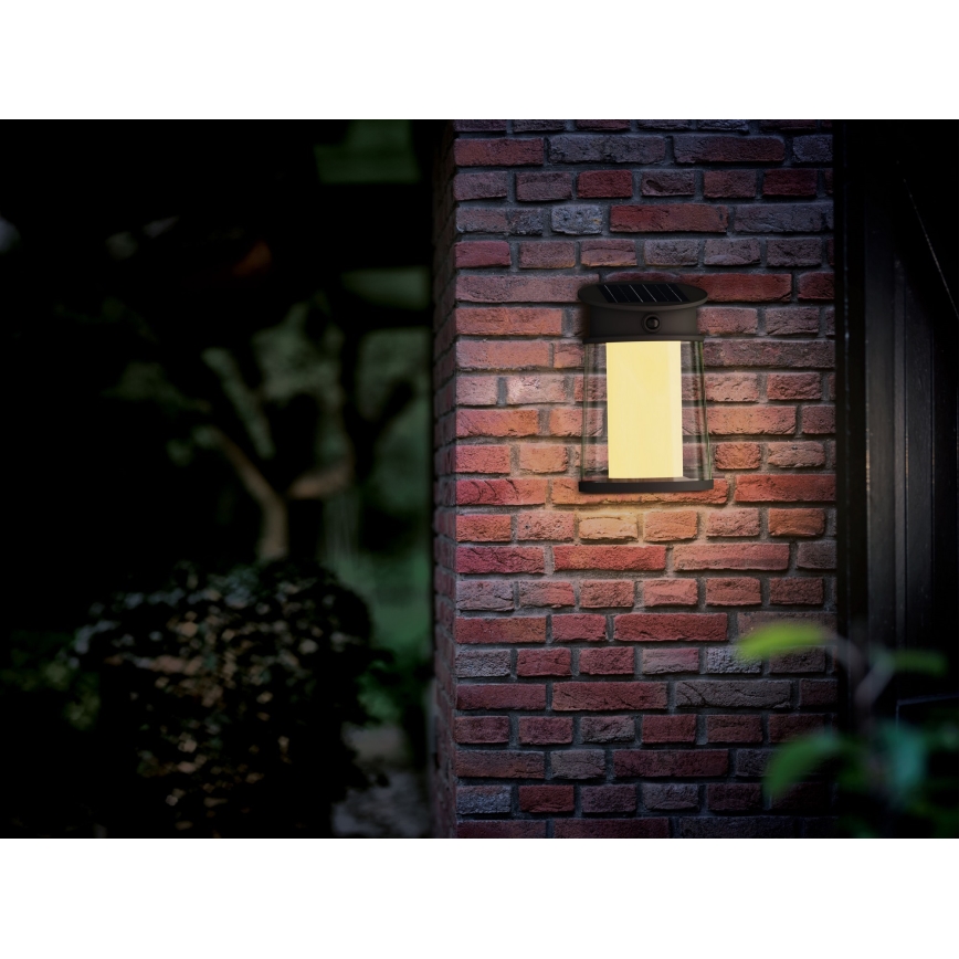 Philips - LED aurinkokennoseinävalaisin liiketunnistimella ja hämäräkytkimellä JUDA LED/3,2W/3,7V 2600 mAh 2700K IP44