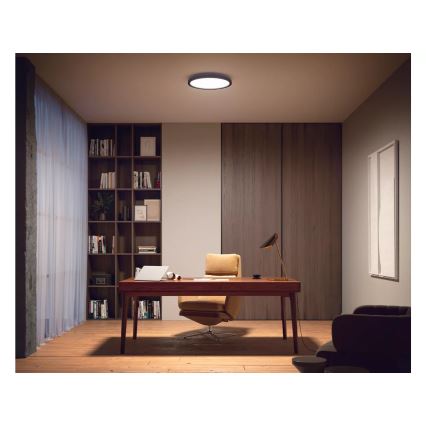 Philips - himmennettävä LED-kattovalaisin Hue AURELLE LED/21W/230V 2200-6500K halkaisija 39,5 cm musta