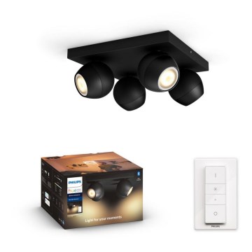 Philips - LED himmennettävä Hue BUCKRAM 4xGU10/5W/230V kohdevalaisin + kaukosäädin