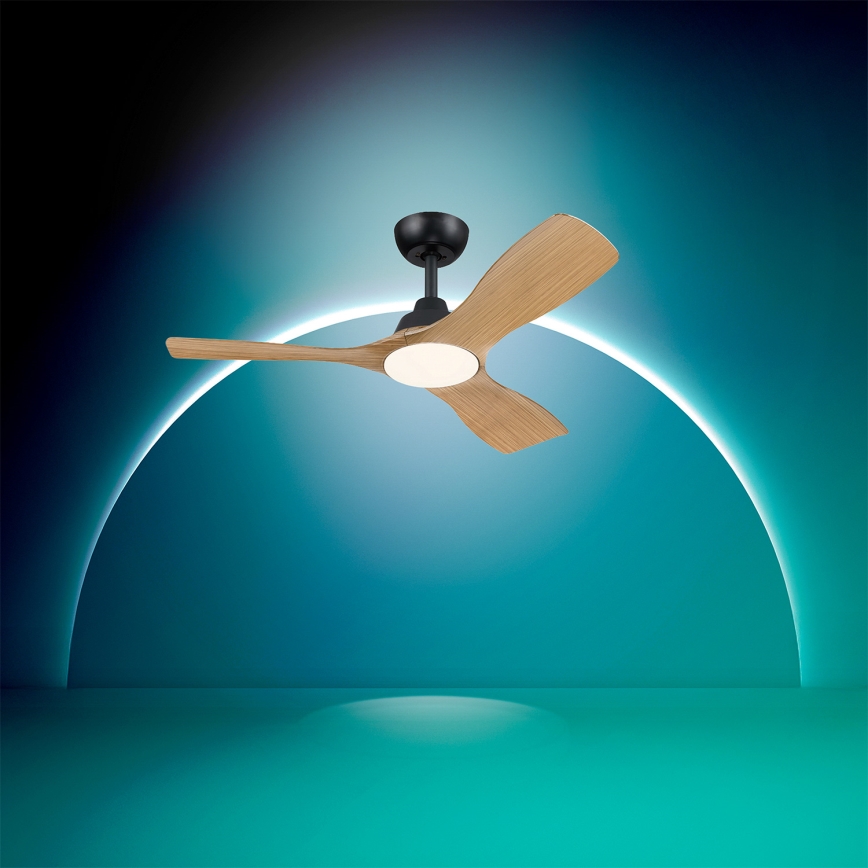 Philips - OLAS himmennettävä LED-kattotuuletin LED/24W/230V, halkaisija 106 cm, musta/ruskea + kaukosäädin