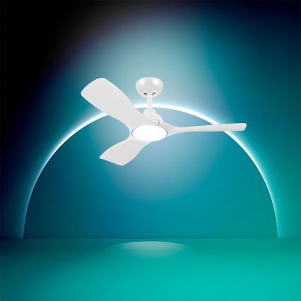 Philips - himmennettävä LED-kattotuuletin OLAS LED/24W/230V Ø 106 cm valkoinen + kaukosäädin