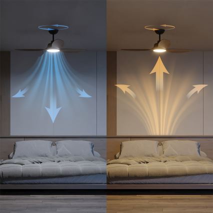 Philips - himmennettävä LED-kattotuuletin OLAS LED/24W/230V, halkaisija 132 cm, musta/ruskea + kaukosäädin