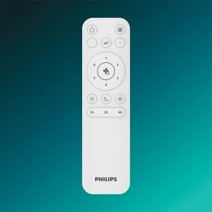 Philips - himmennettävä LED-kattotuuletin OLAS LED/24W/230V, halkaisija 132 cm, musta/ruskea + kaukosäädin