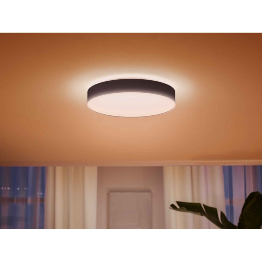 Philips - Hue LED himmennettävä kattovalaisin LED/33,5W/230V 2200-6500K halkaisija 425 mm musta + kaukosäädin