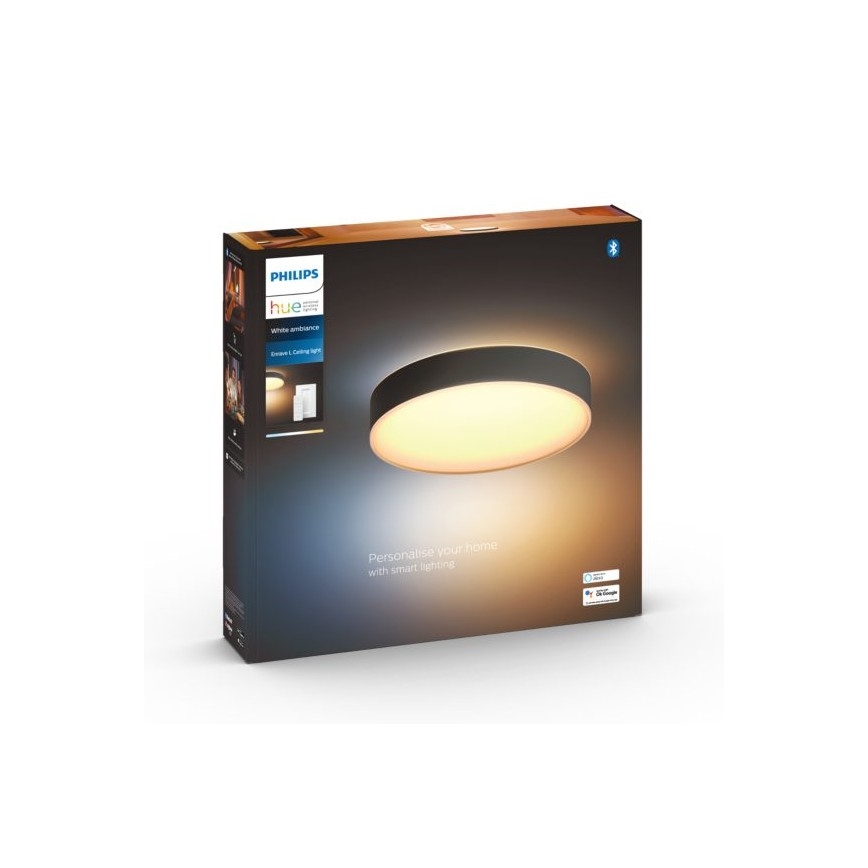 Philips - Hue LED himmennettävä kattovalaisin LED/33,5W/230V 2200-6500K halkaisija 425 mm musta + kaukosäädin