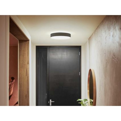 Philips - Hue LED himmennettävä kattovalaisin LED/19,2W/230V 2200-6500K halkaisija 381 mm musta + kaukosäädin