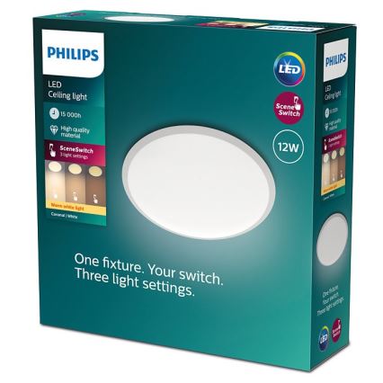 Philips - LED Himmennettävä kattovalaisin SCENE SWITCH LED/12W/230V