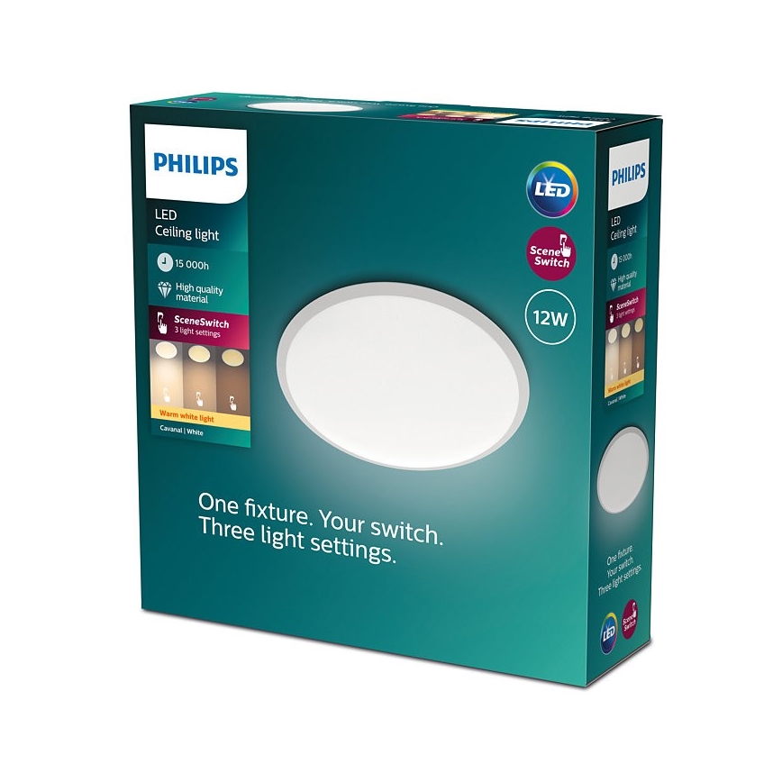 Philips - LED Himmennettävä kattovalaisin SCENE SWITCH LED/12W/230V