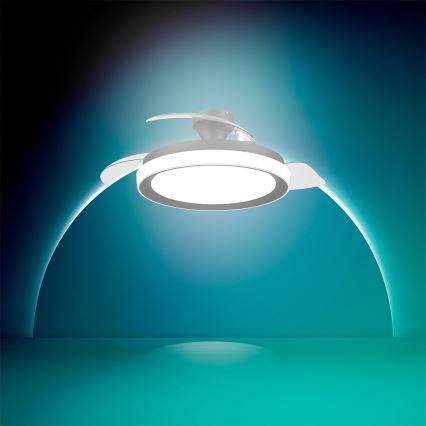 Philips - LED Himennettävä kattovalaisin tuulettimella BLISS LED/35W/230V musta + kaukosäädin