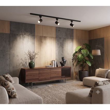 Philips - LED-himmennettävä kohdevalaisin EASYLINK-kiskojärjestelmään 3xGU10/6,2W/230V 2200-2700K 1m musta