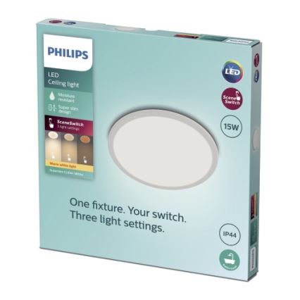 Philips - LED-himmennettävä kylpyhuonevalo SCENE SWITCH LED / 15W / 230V IP44