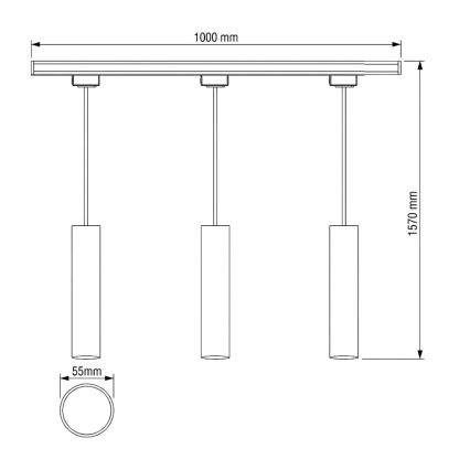 Philips - LED RGBW himmennettävä riippuvalaisin vaijerilla EASYLINK HUE -kiskojärjestelmään 3xGU10/4,7W/230V 2200-6500K 1m valkoinen + Hue bridge