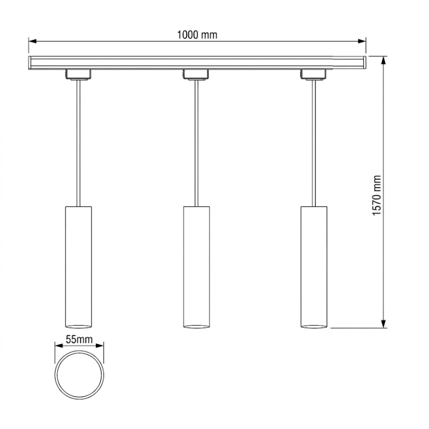 Philips - LED RGBW himmennettävä riippuvalaisin vaijerilla EASYLINK HUE -kiskojärjestelmään 3xGU10/4,7W/230V 2200-6500K 1m valkoinen + Hue bridge