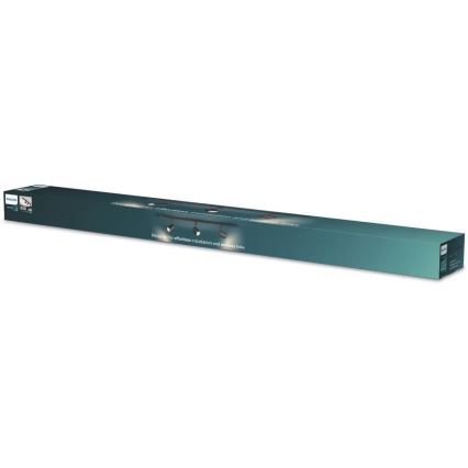 Philips - LED RGBW Himennettävä kohdevalaisin kiskojärjestelmään EASYLINK HUE 3xGU10/4,7W/230V 2200-6500K 1m musta + Hue bridge